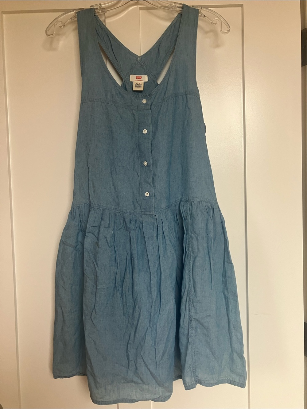 Levi's Light Blue Sleeveless Button-Front Sundress